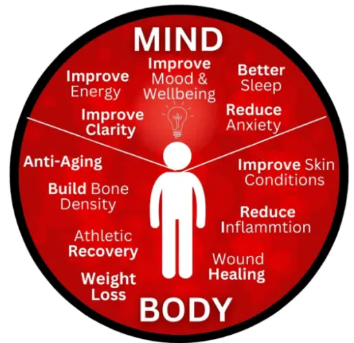 Mind and body benefits infographic